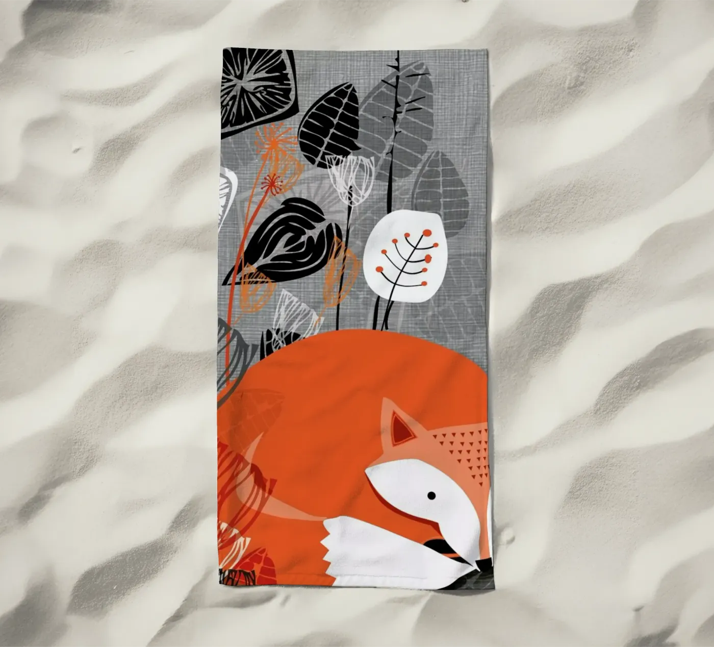 Fox beach towel by Rocket68