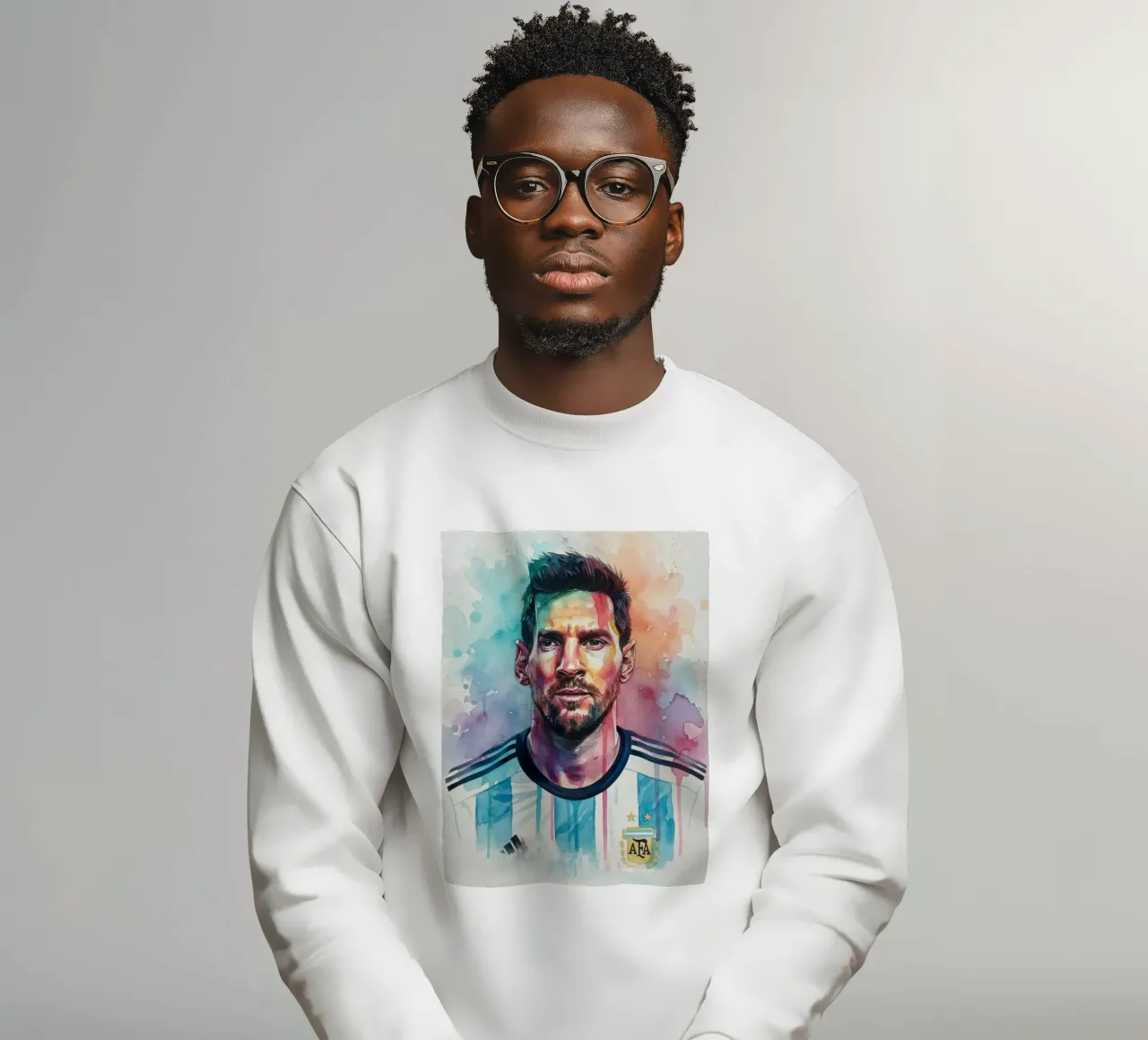 Lionel Messi acquerello #1 felpa da Kalis