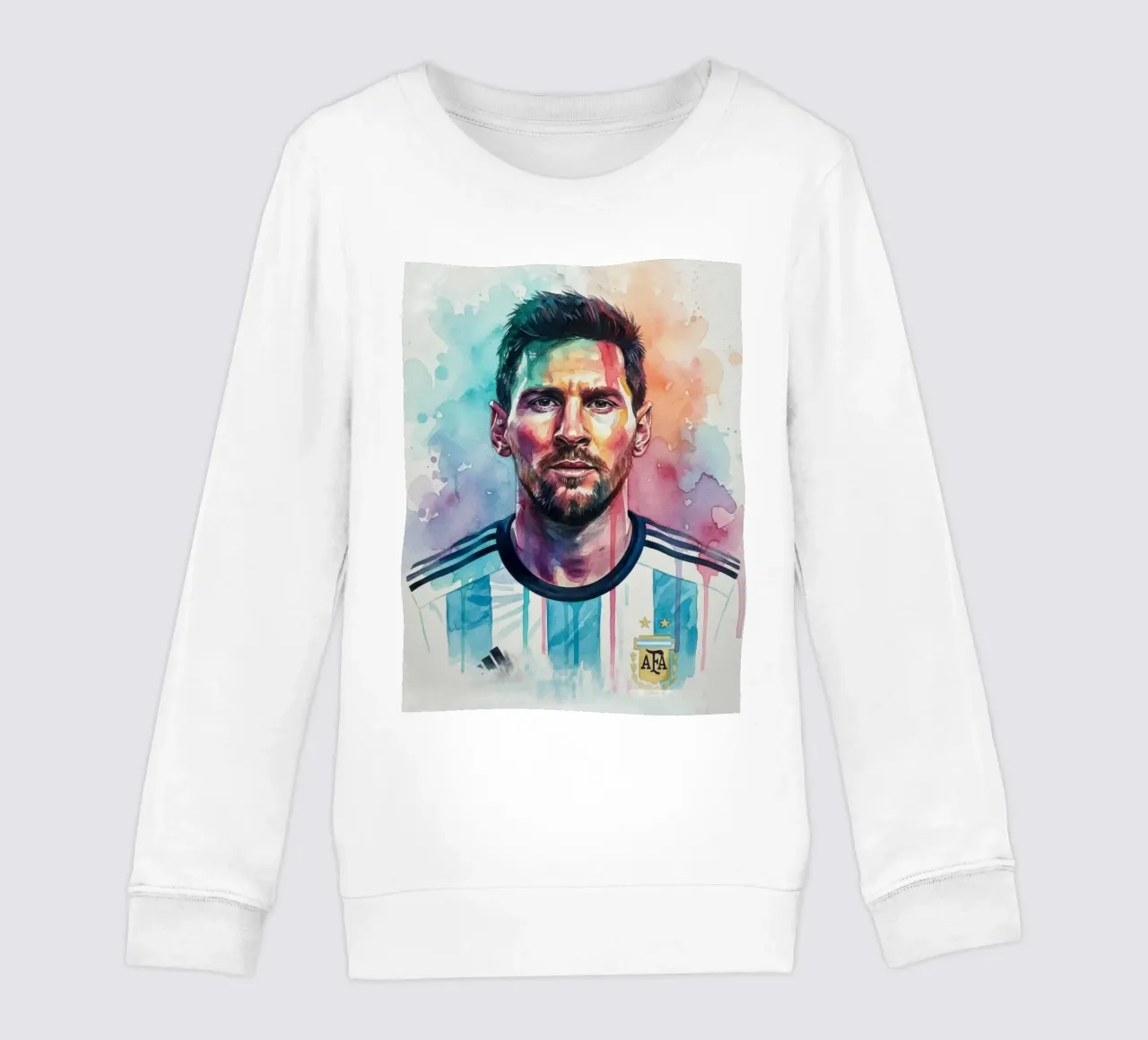 Lionel Messi acquerello #1 felpa bambino da Kalis
