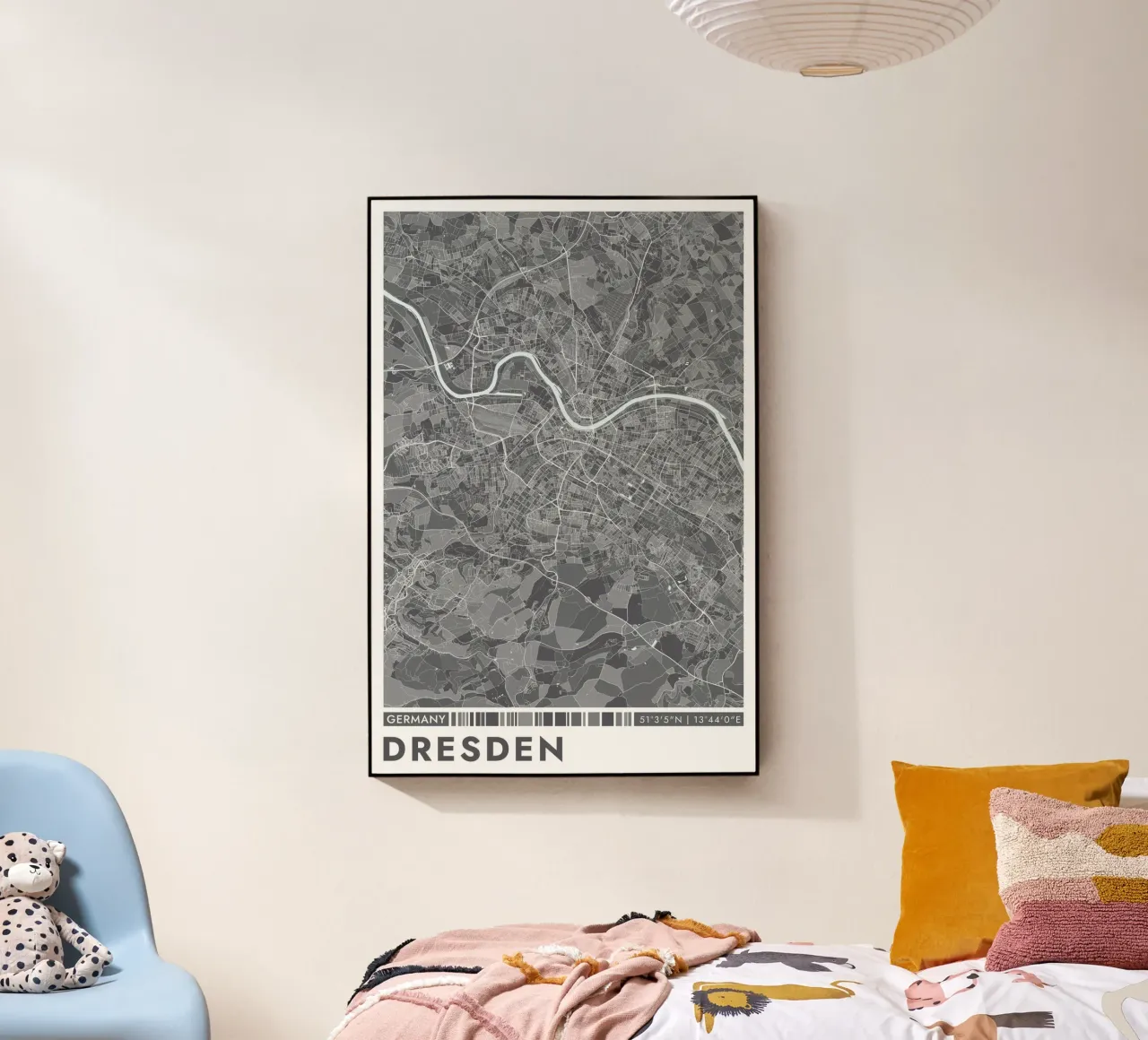 Murale di Dresda plexiglass da CityMapPoster