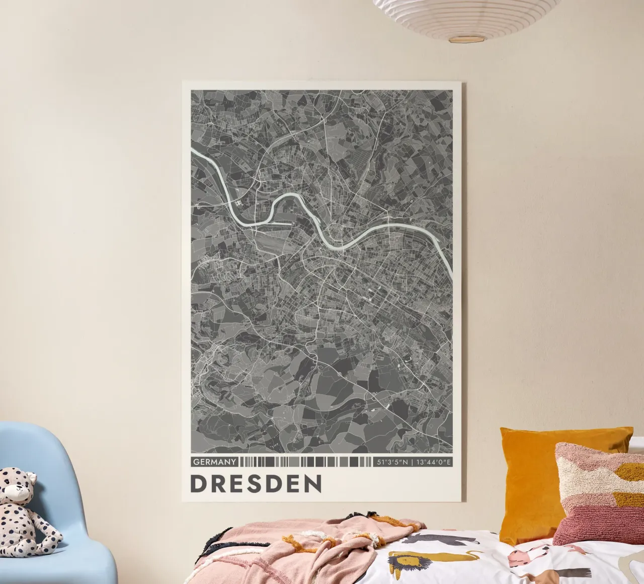 Murale di Dresda plexiglass da CityMapPoster