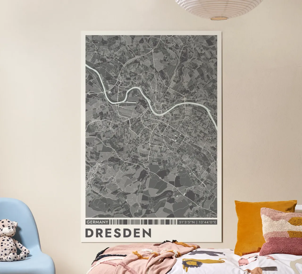 Murale di Dresda poster da CityMapPoster