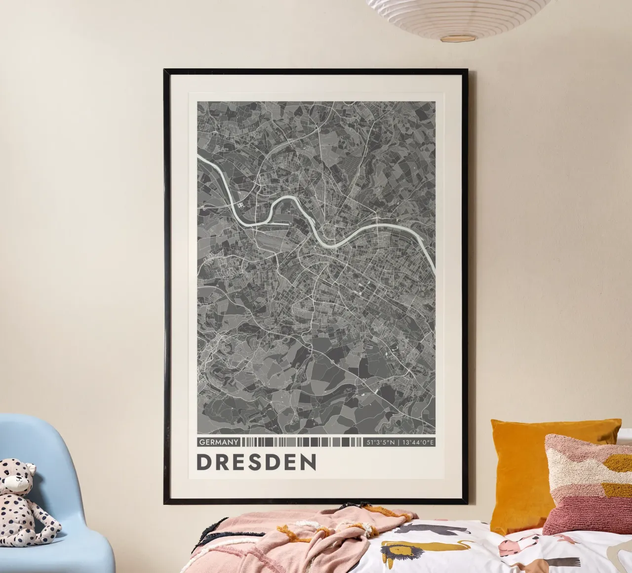 Murale di Dresda poster da CityMapPoster
