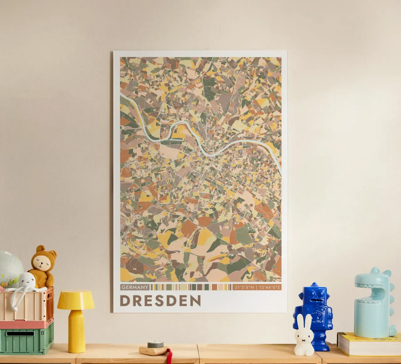 Città di Dresda plexiglass da CityMapPoster