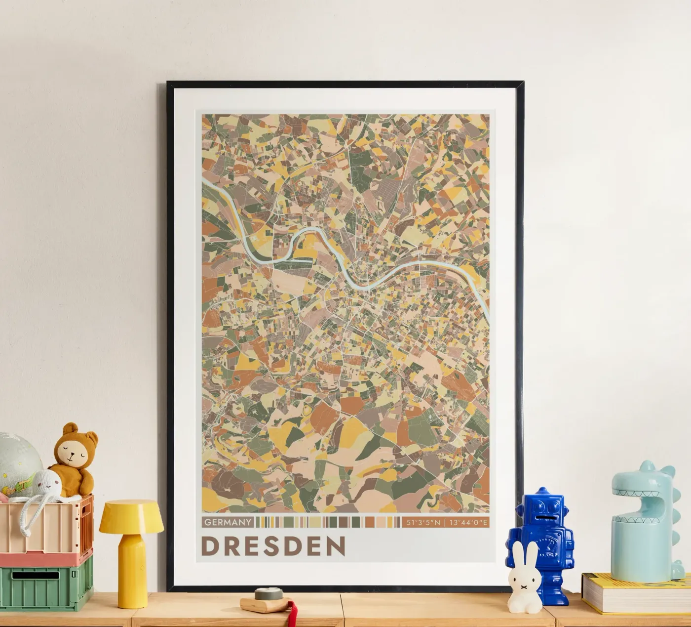 Città di Dresda poster da CityMapPoster