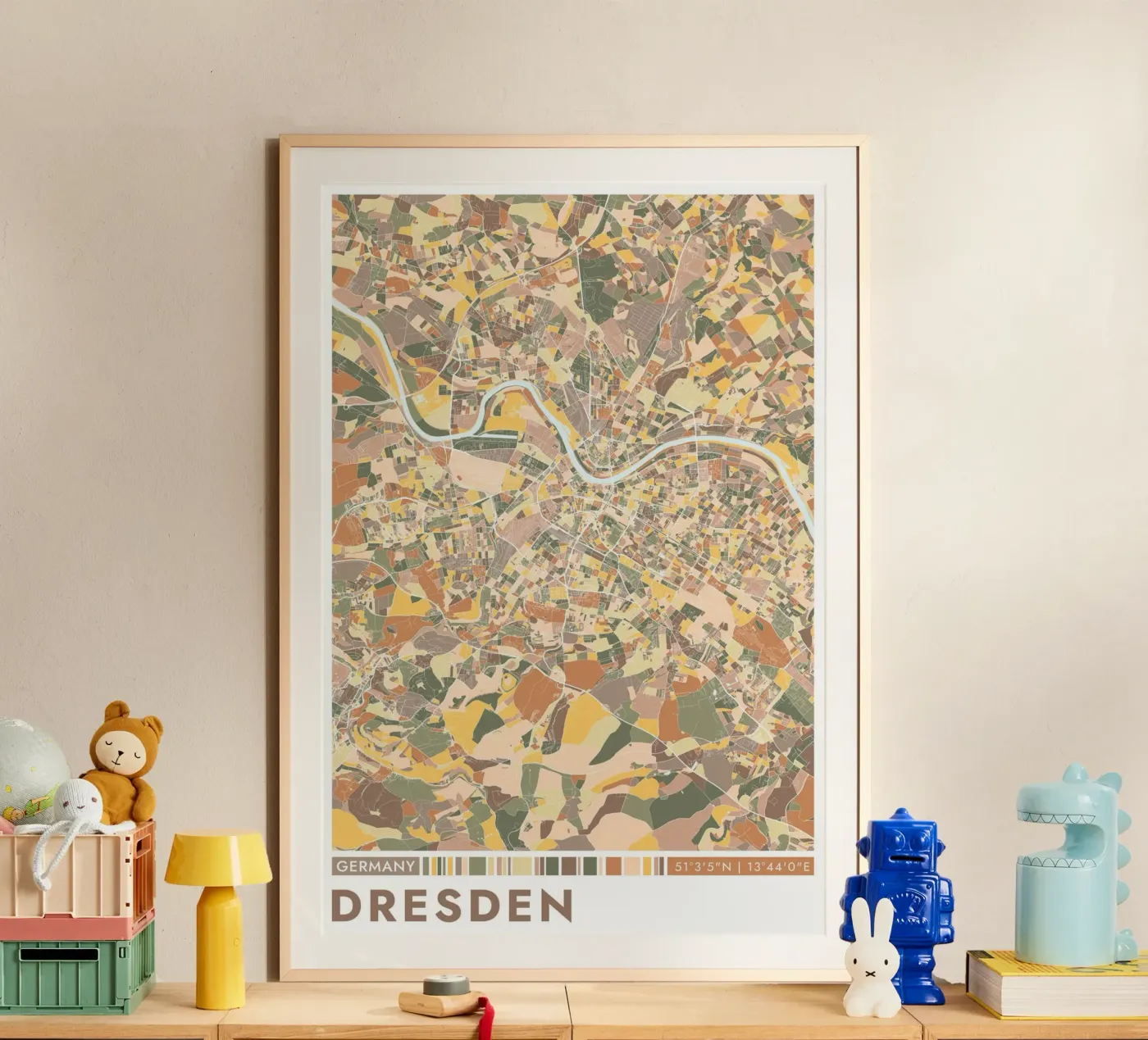 Città di Dresda poster da CityMapPoster