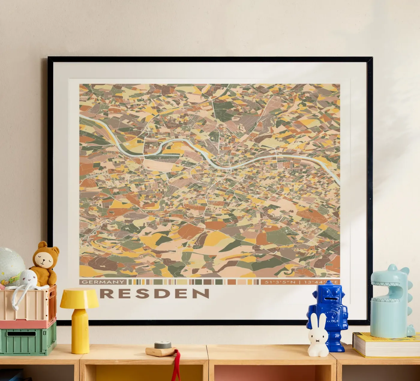 Città di Dresda poster da CityMapPoster