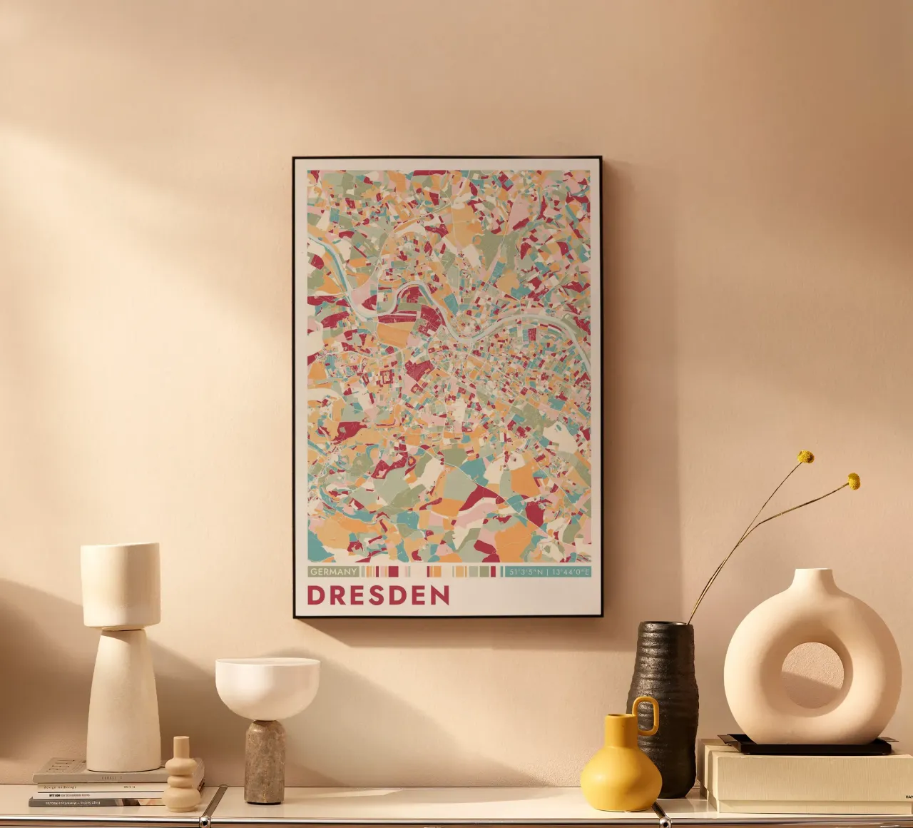 Città Dresda plexiglass da CityMapPoster