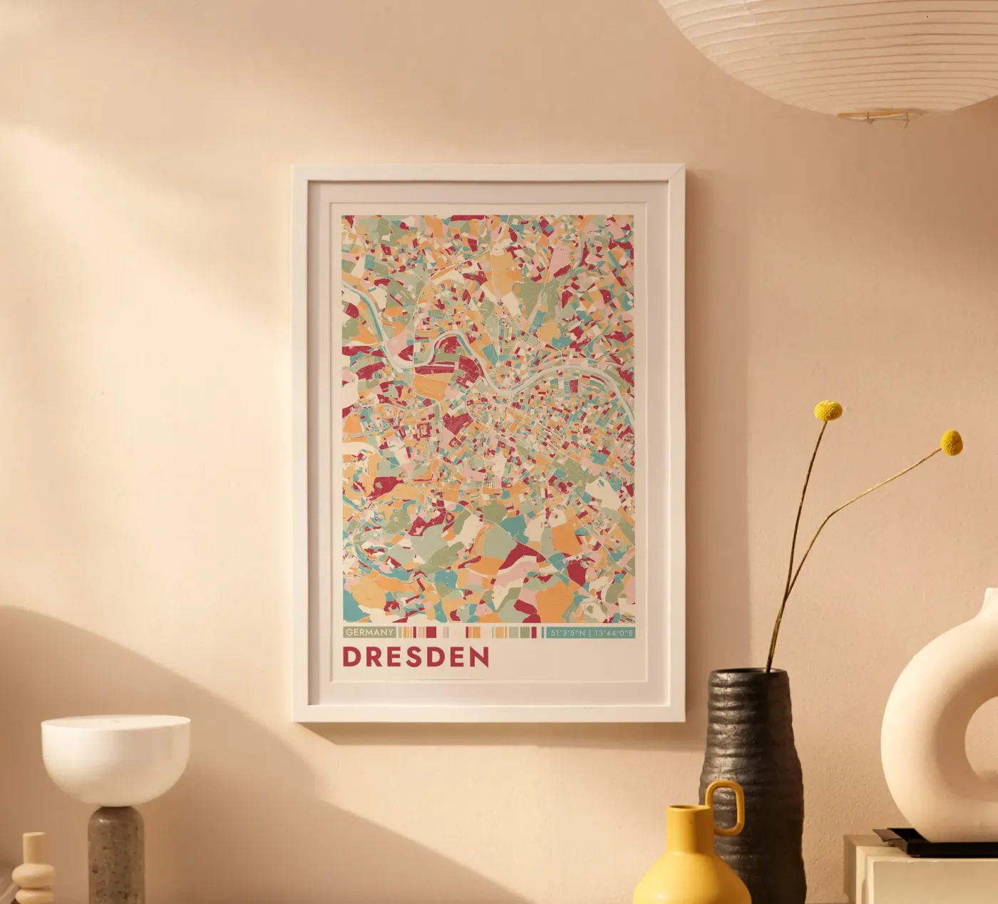 Città Dresda poster da CityMapPoster
