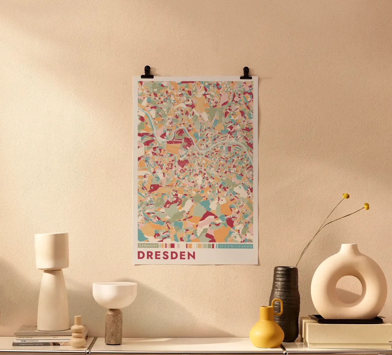 Città Dresda poster da CityMapPoster