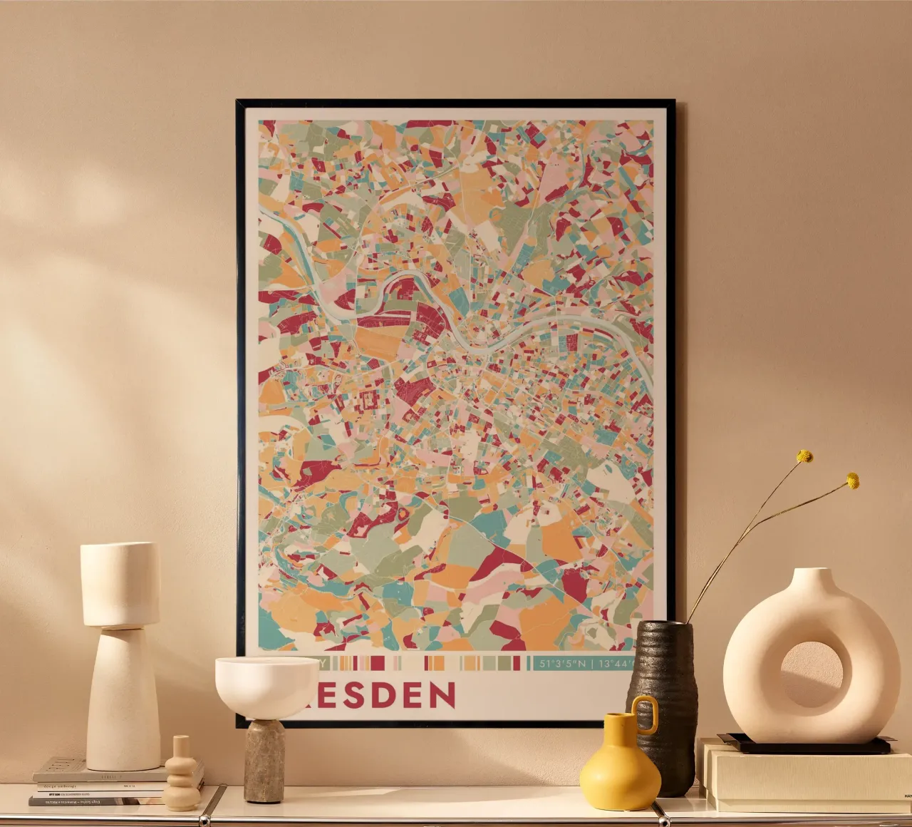 Città Dresda poster da CityMapPoster