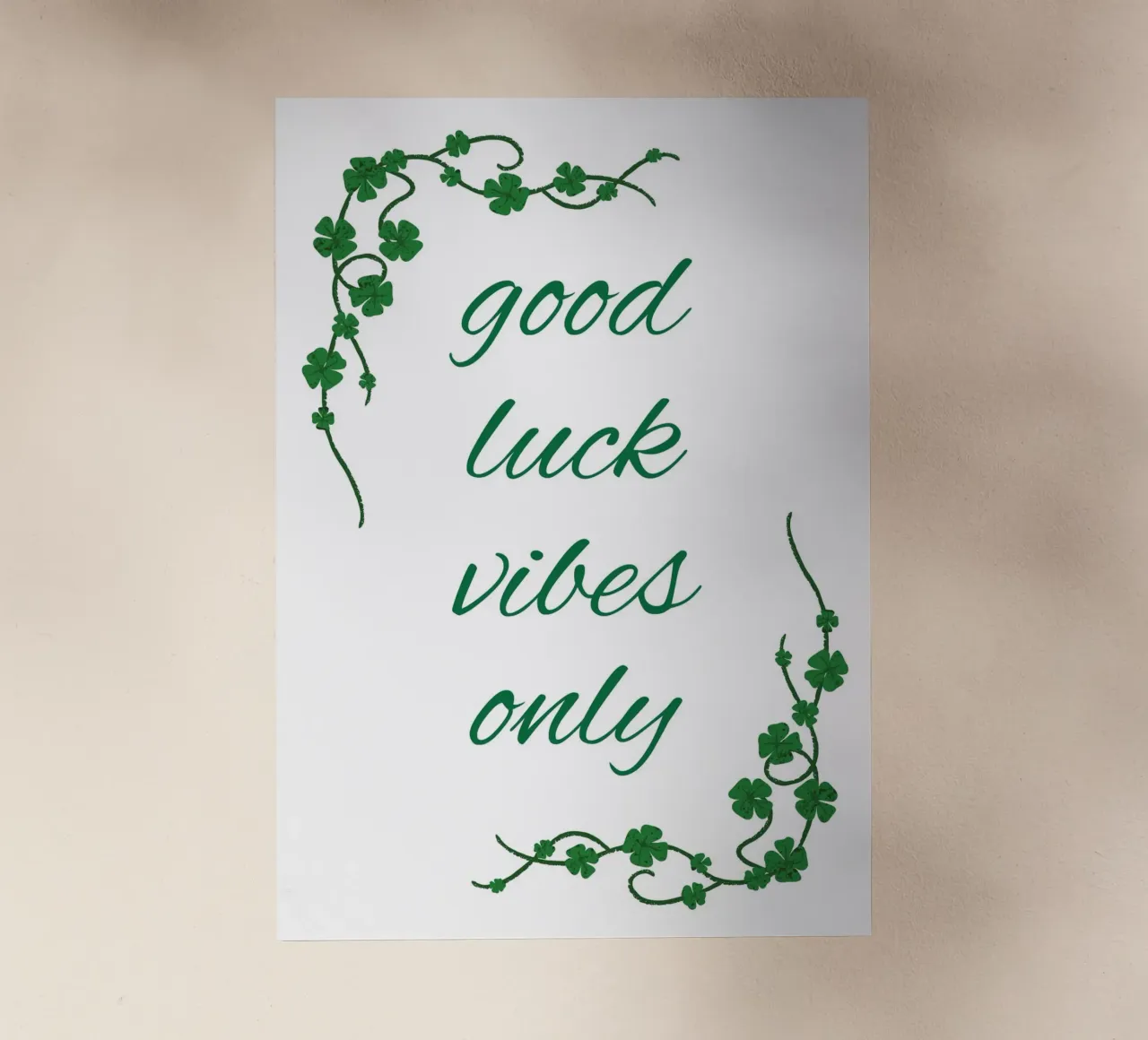 Good luck vibes only pellicola backlit da HolidaysCandyWalls