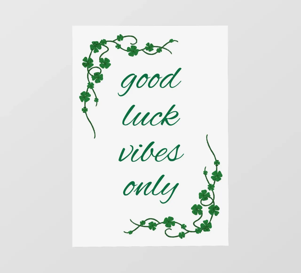 Good luck vibes only telo in pvc da HolidaysCandyWalls