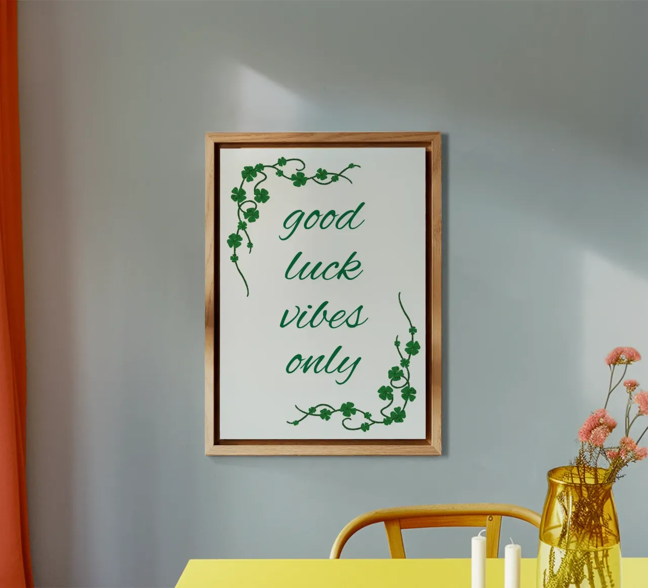 Good luck vibes only alluminio dibond da HolidaysCandyWalls