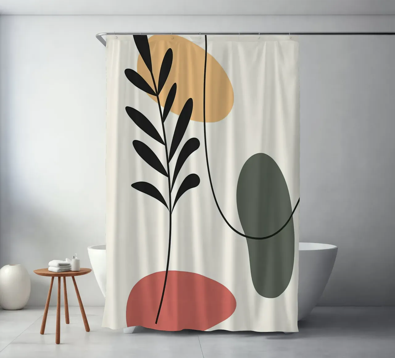 Forme colorate ed eleganti tenda da doccia da Locquinn Fuller