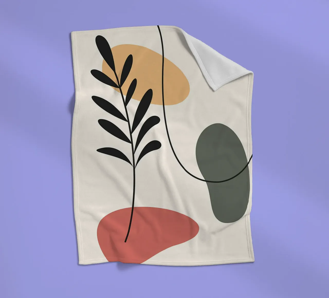 Forme colorate ed eleganti coperta in pile da Locquinn Fuller