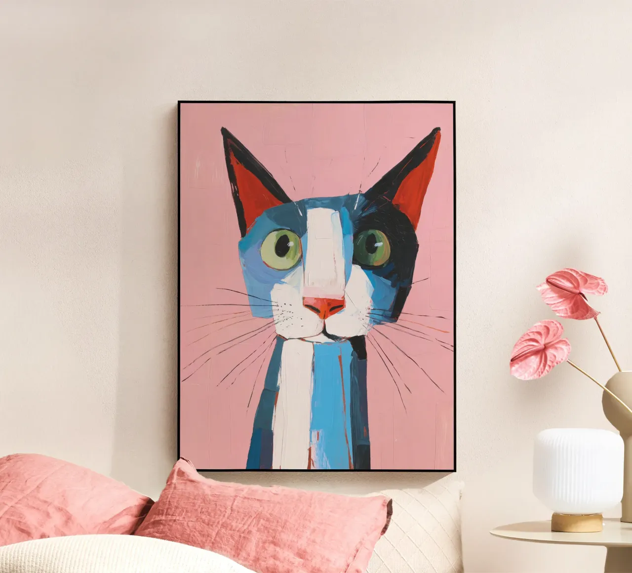 Curious Blue Cat plexiglass da DARIA IVANOVNA