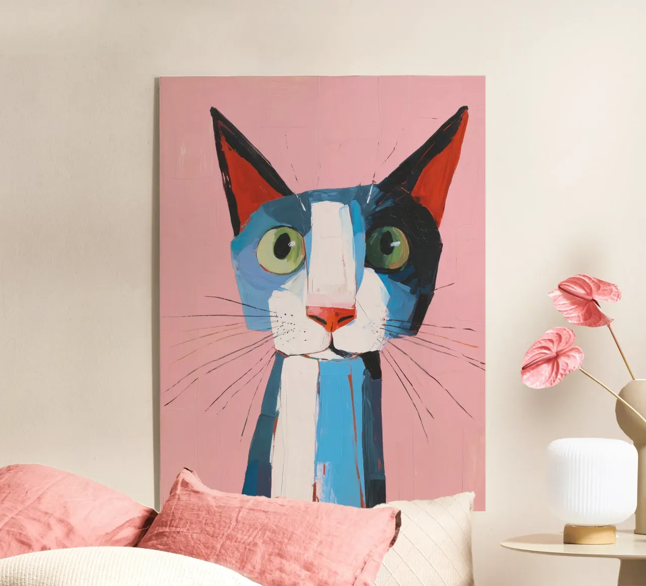 Curious Blue Cat plexiglass da DARIA IVANOVNA