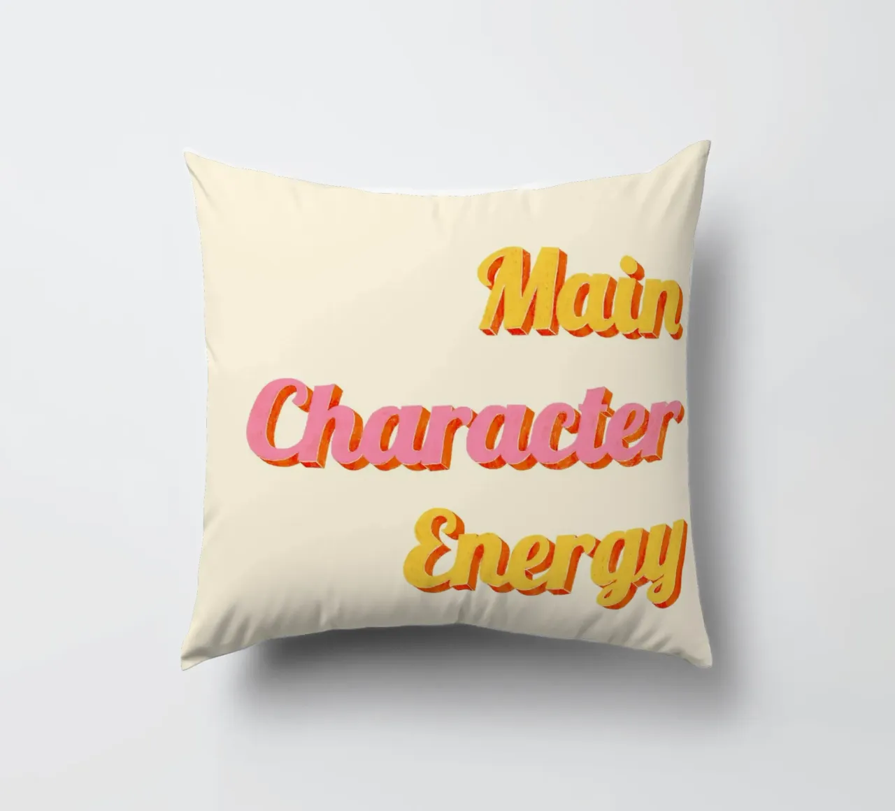 Main Character Energy cuscino da nicigabrieldesigns