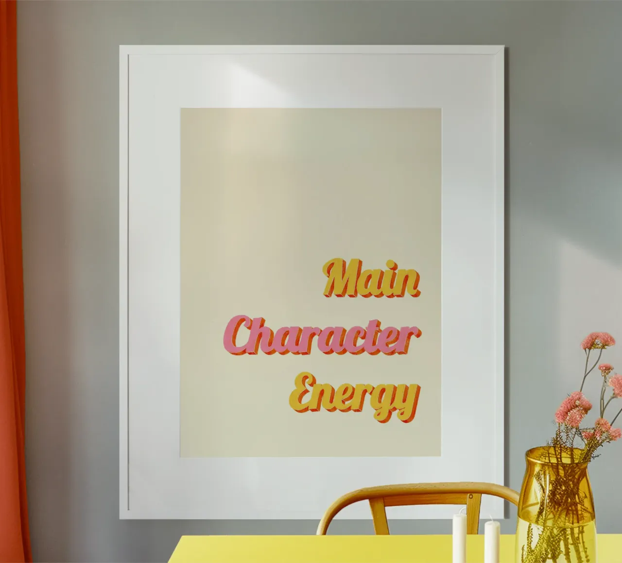Main Character Energy poster van nicigabrieldesigns