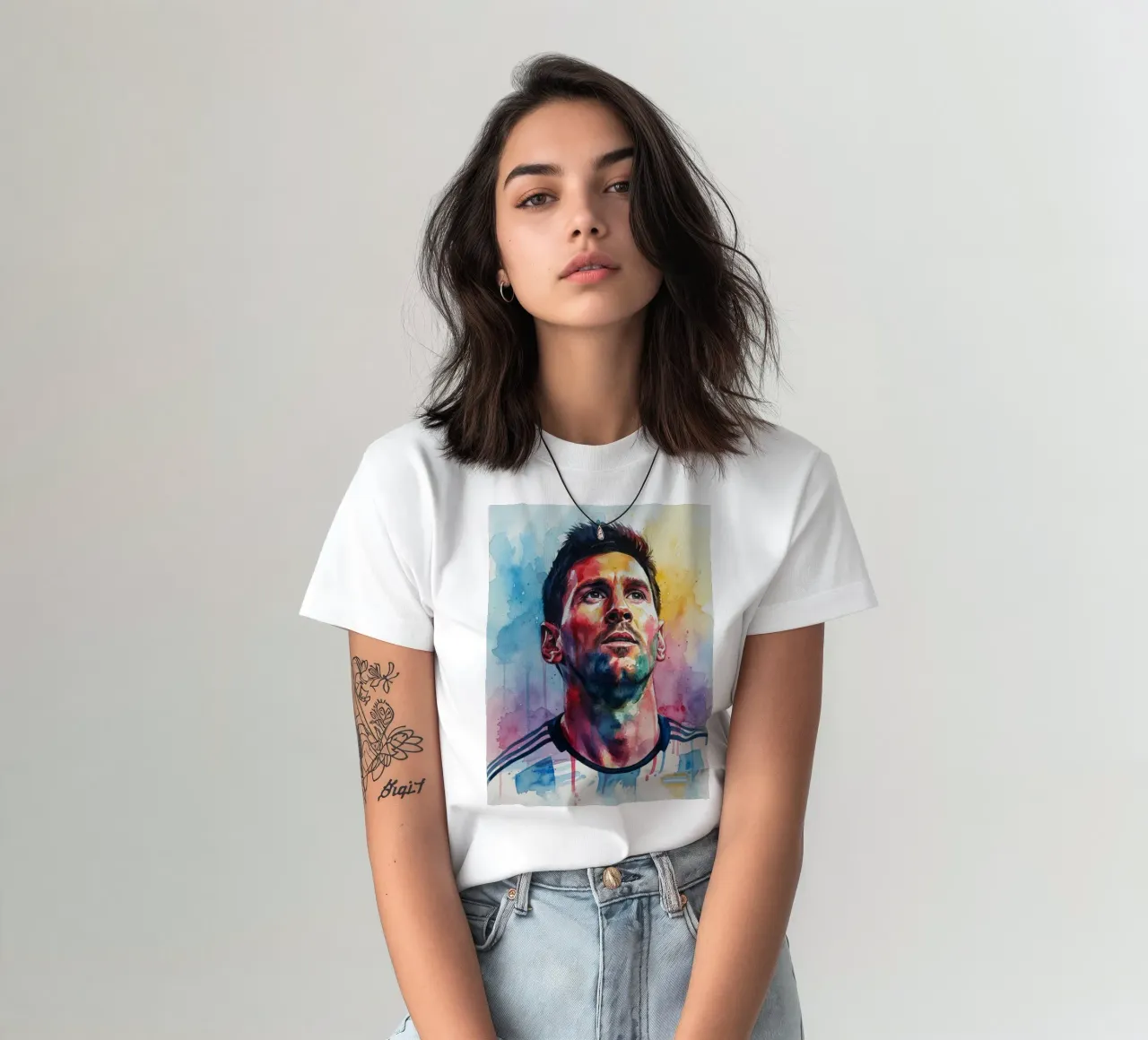 Lionel Messi acquerello #2 t-shirt da Kalis