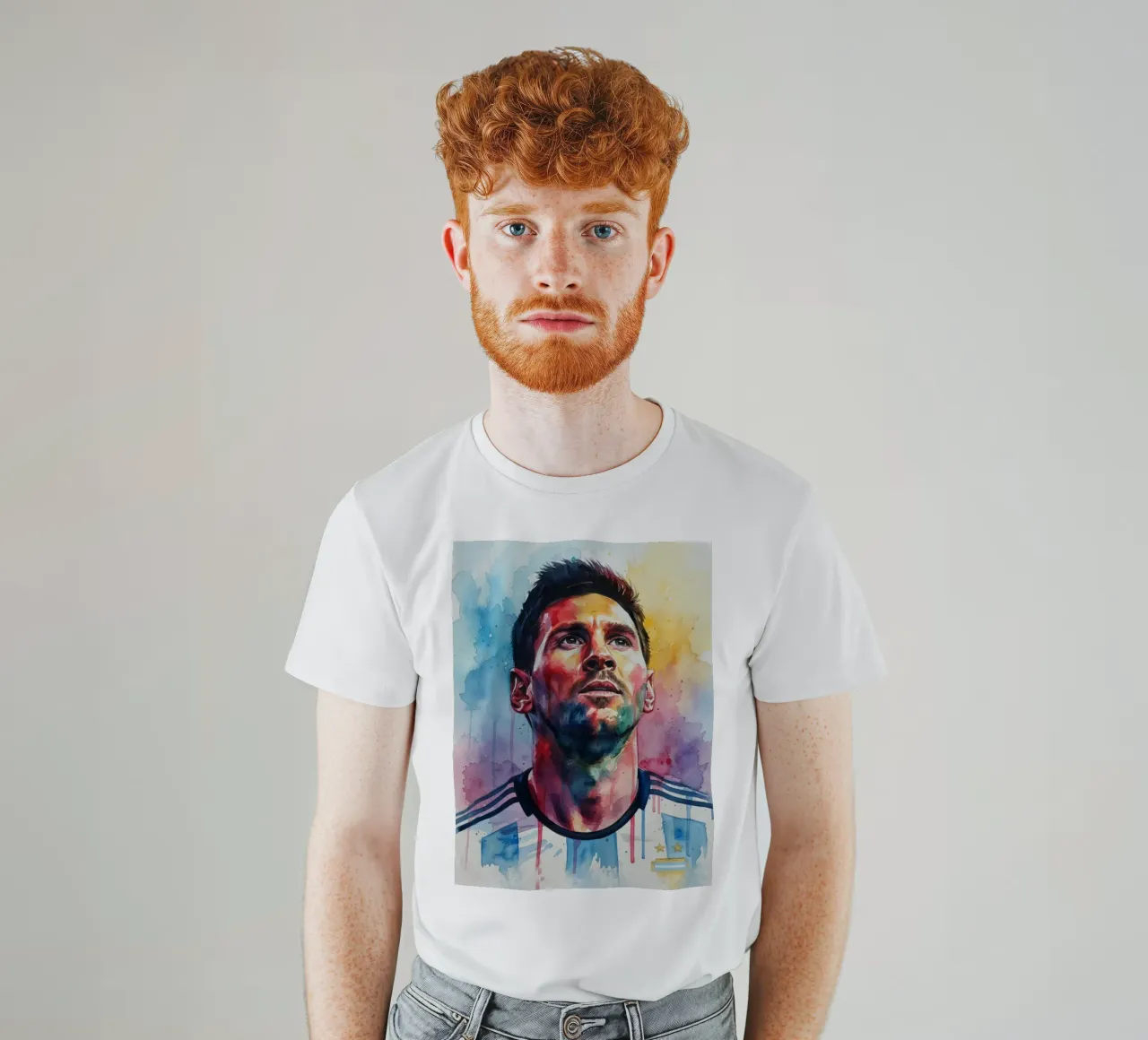 Lionel Messi acquerello #2 t-shirt da Kalis