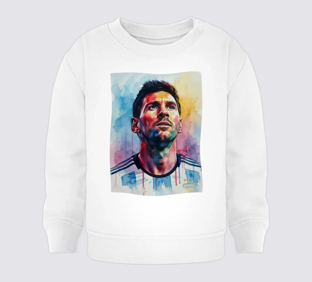Lionel Messi acquerello #2 felpa neonato da Kalis