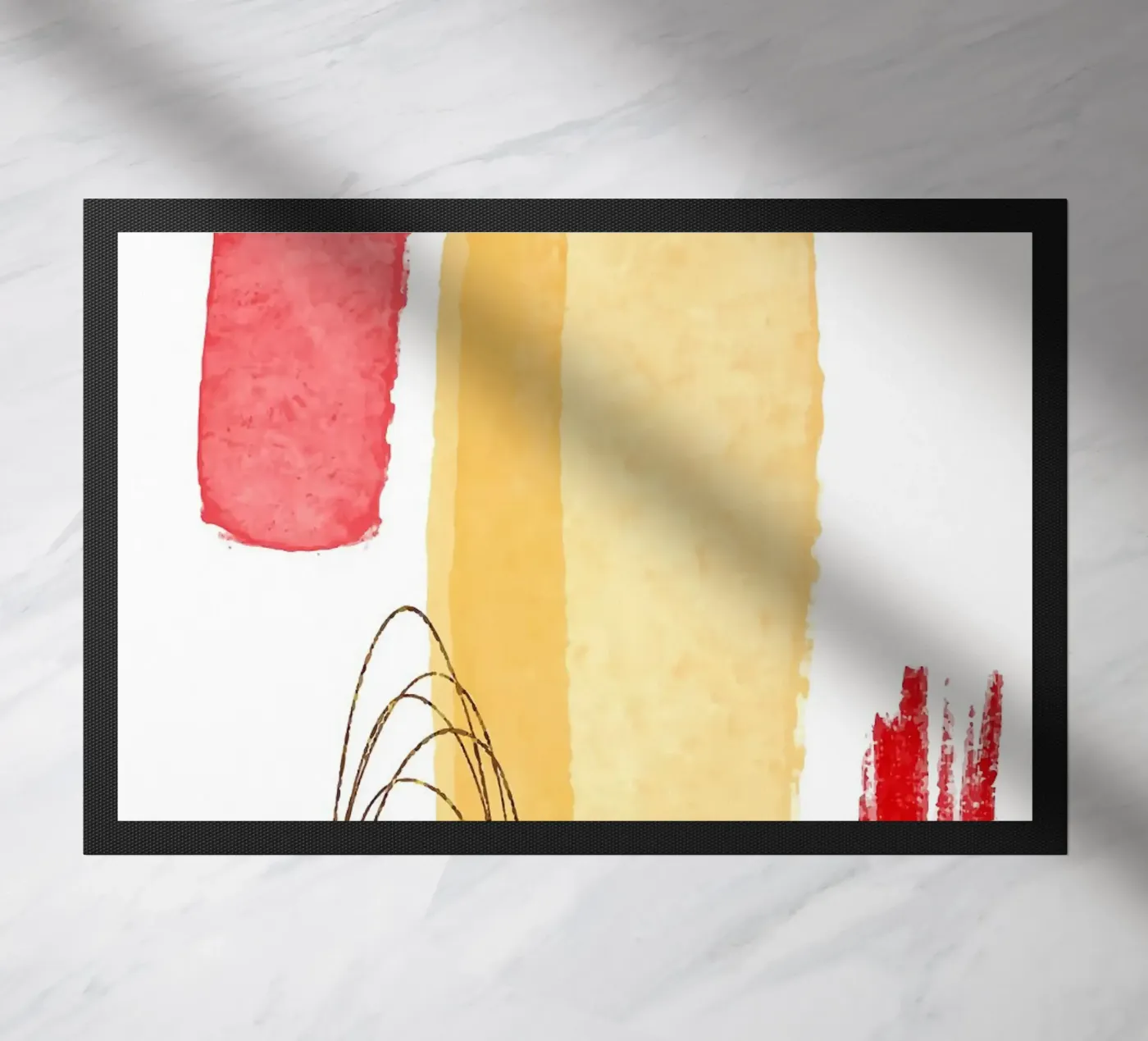 Moderne kunst deurmat van helloworld