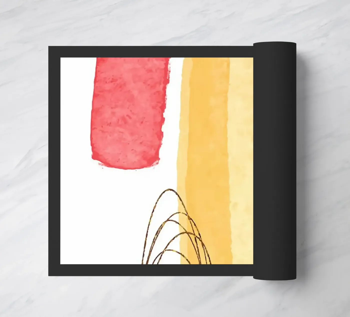 Moderne kunst deurmat van helloworld