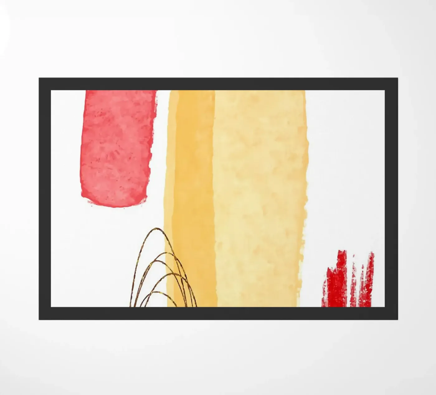 Moderne kunst deurmat van helloworld