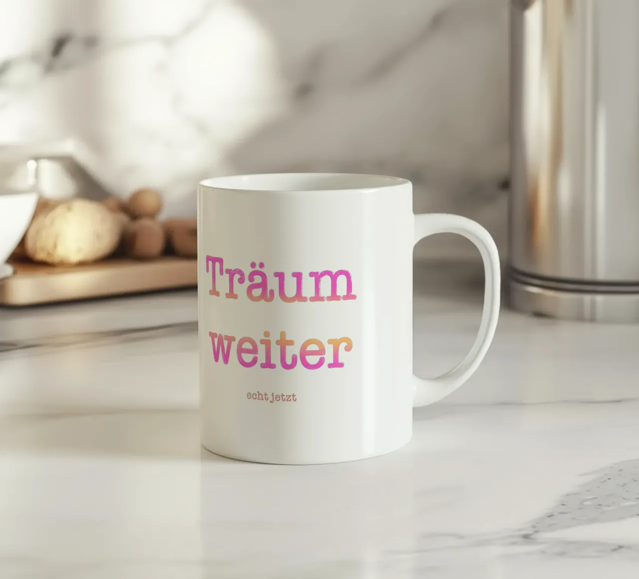 Träum weiter tazza in ceramica da nicigabrieldesigns