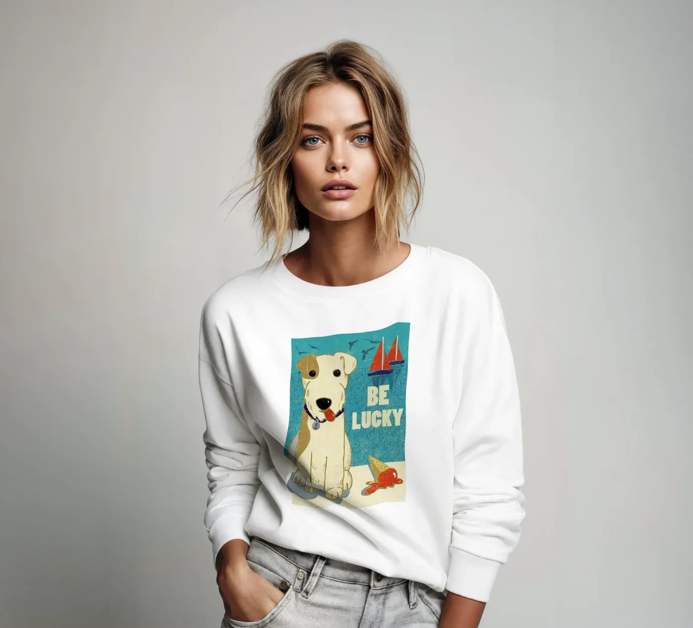 Be Lucky felpa da Rocket68