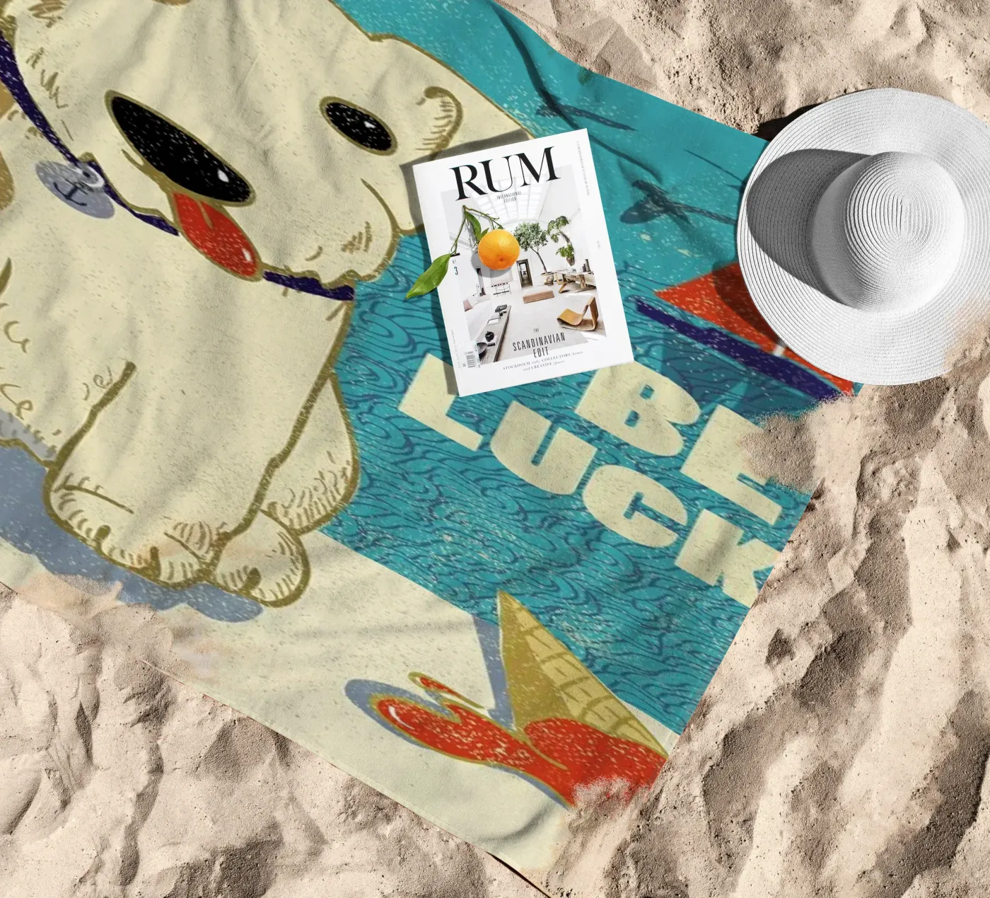 Be Lucky serviette de plage de Rocket68
