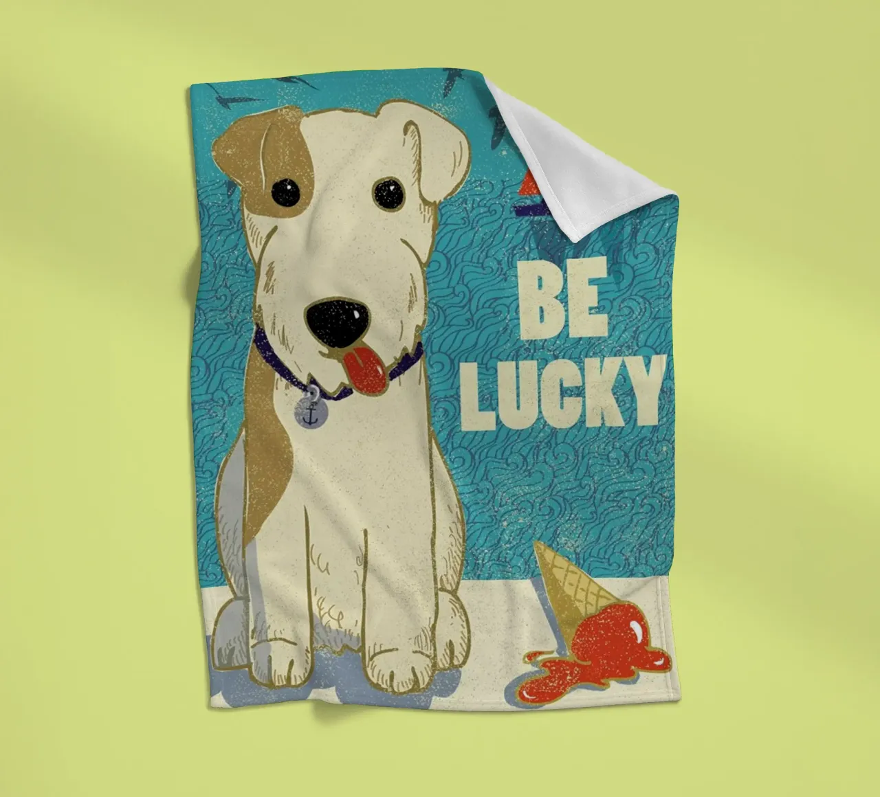Be Lucky Fleecedecke von Rocket68