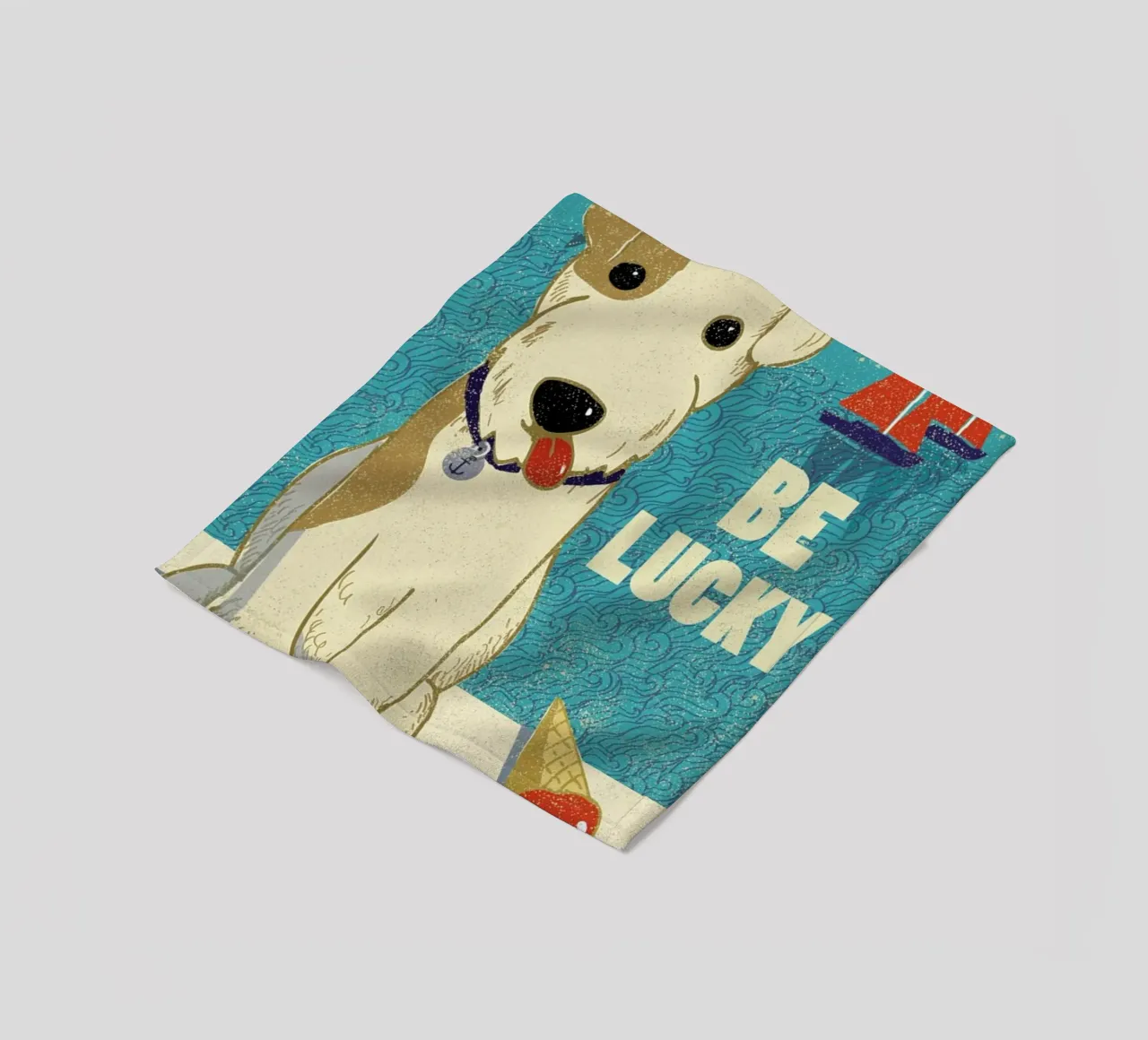 Be Lucky Fleecedecke von Rocket68