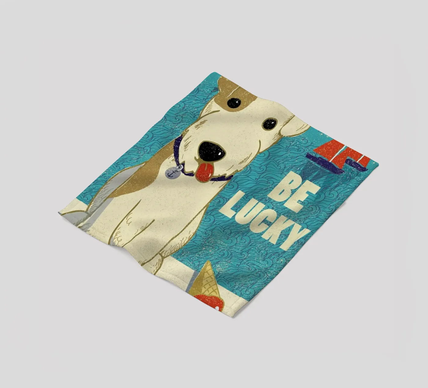Be Lucky Fleecedecke von Rocket68