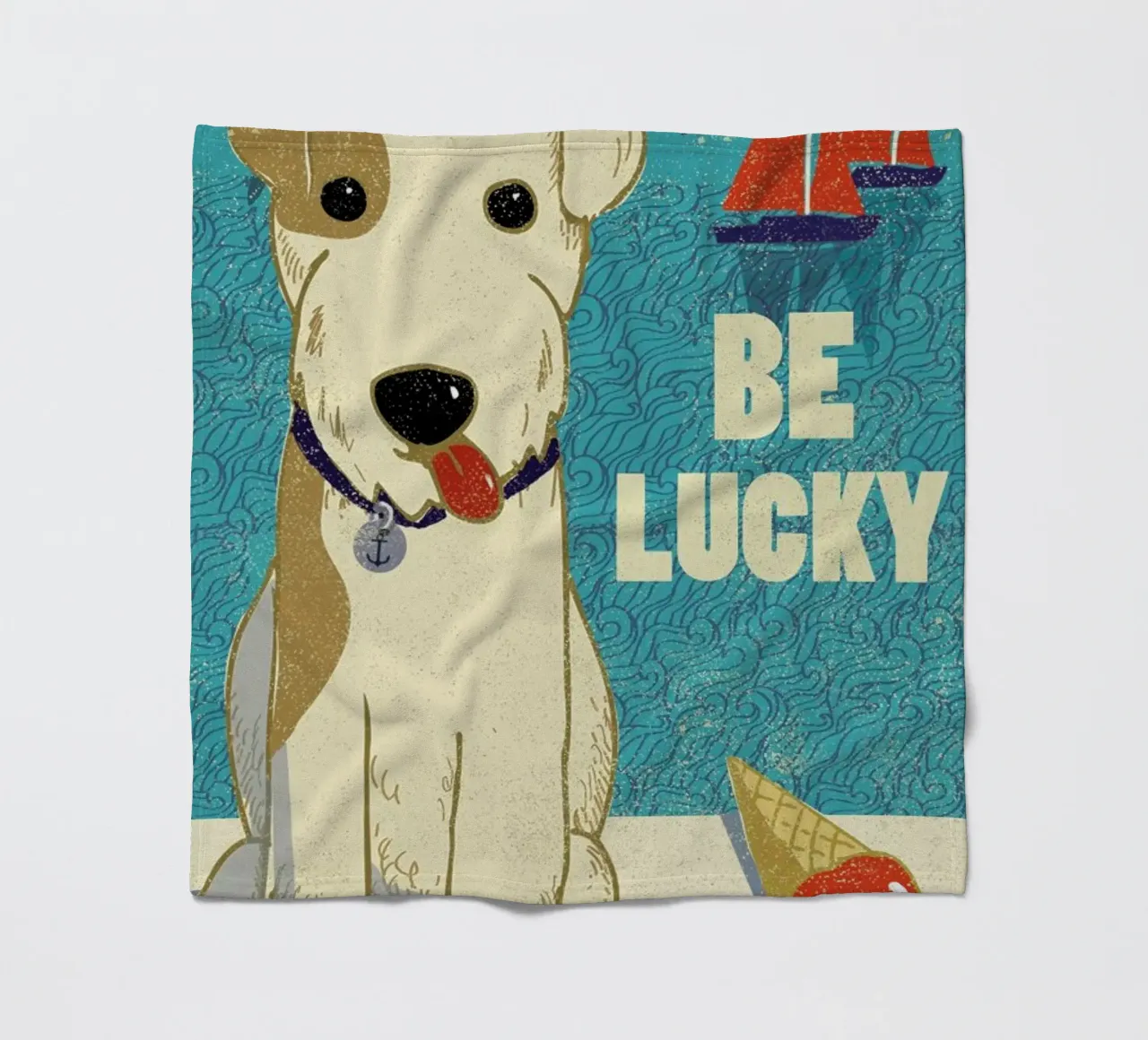 Be Lucky Fleecedecke von Rocket68