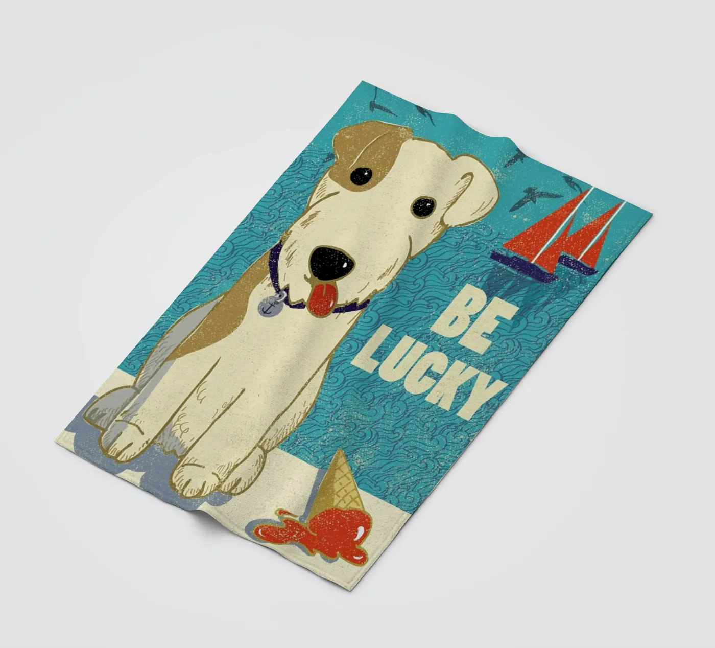 Be Lucky Fleecedecke von Rocket68