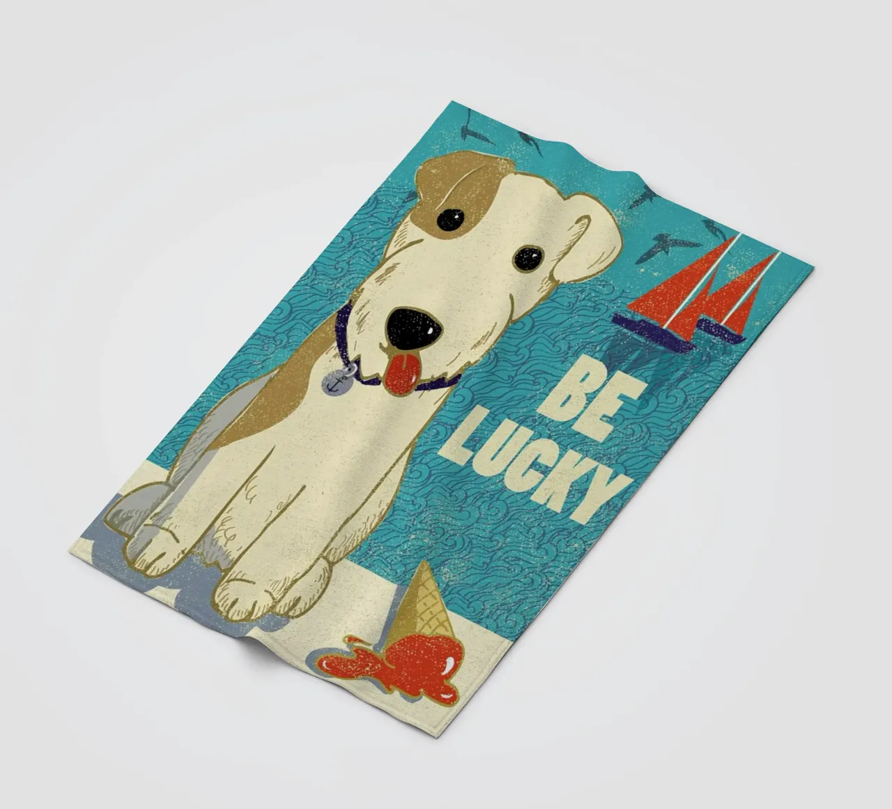 Be Lucky Fleecedecke von Rocket68