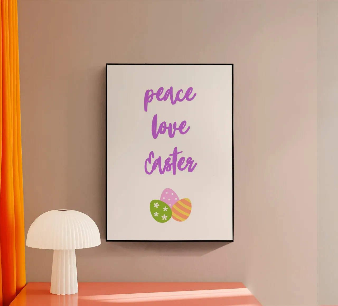 Peace love Easter acrylic glass by HolidaysCandyWalls
