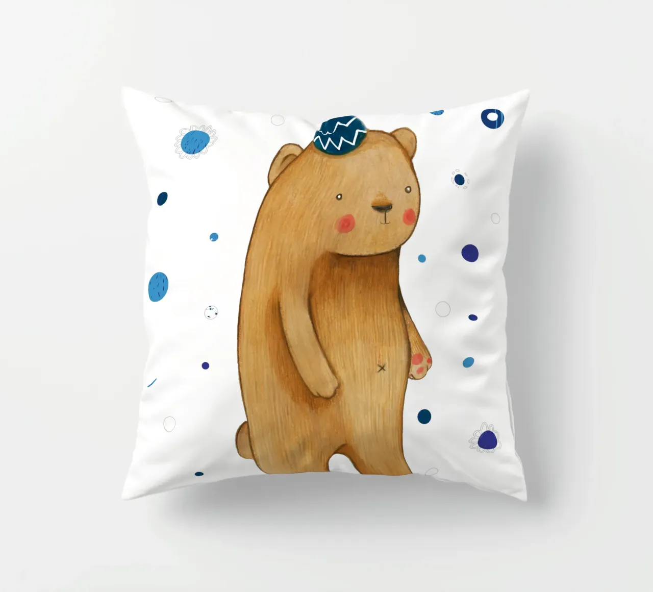 Judith Loske - Orso di compleanno cuscino da The Artcircle