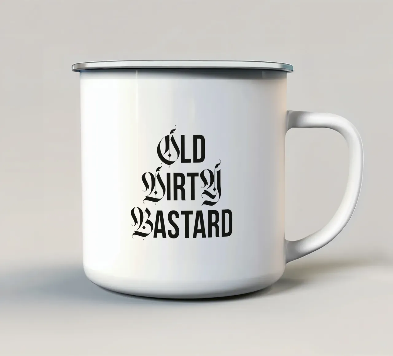 Old & Dirty tazza in smalto da Tamsen Design