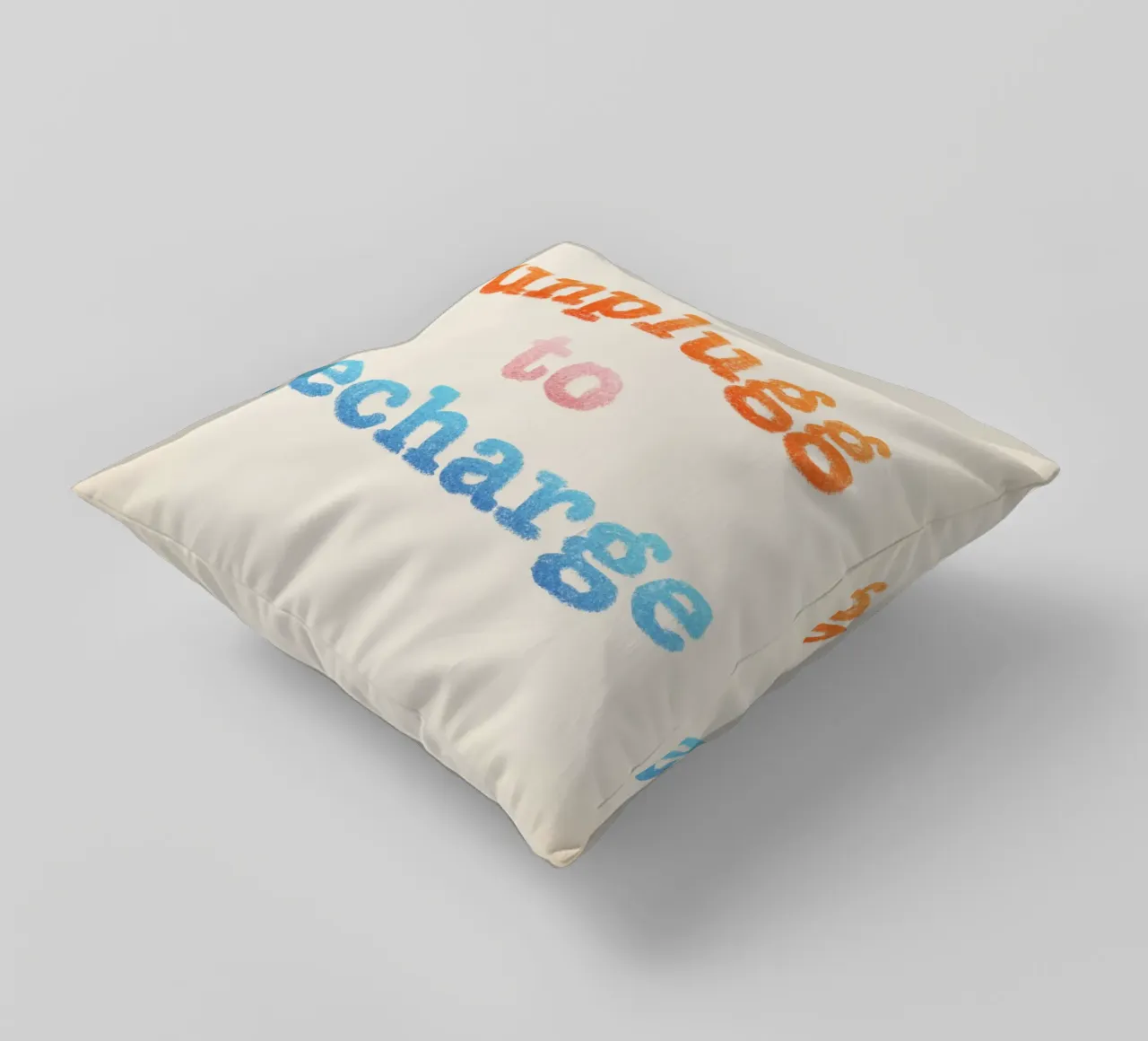 Unplugg to Recharge cuscino da nicigabrieldesigns