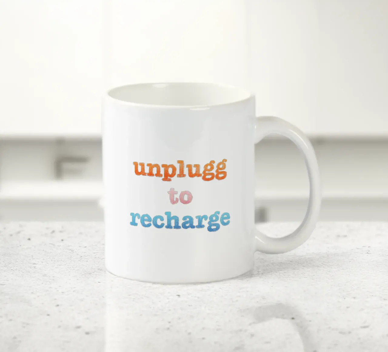 Unplugg to Recharge tazza in ceramica da nicigabrieldesigns