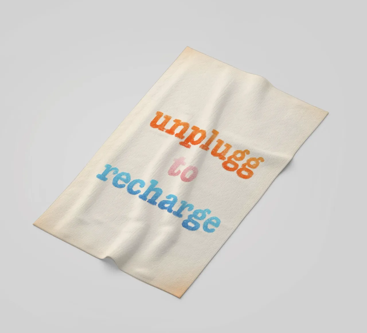 Unplugg to Recharge telo mare da nicigabrieldesigns