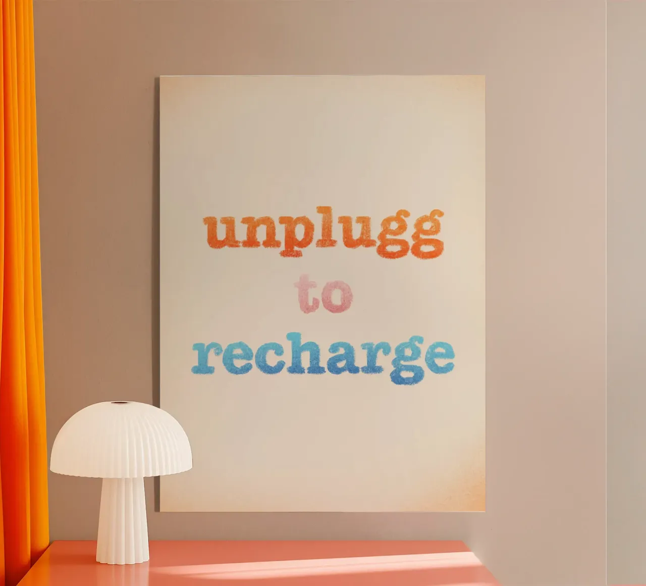 Unplugg to Recharge metacrilato de nicigabrieldesigns