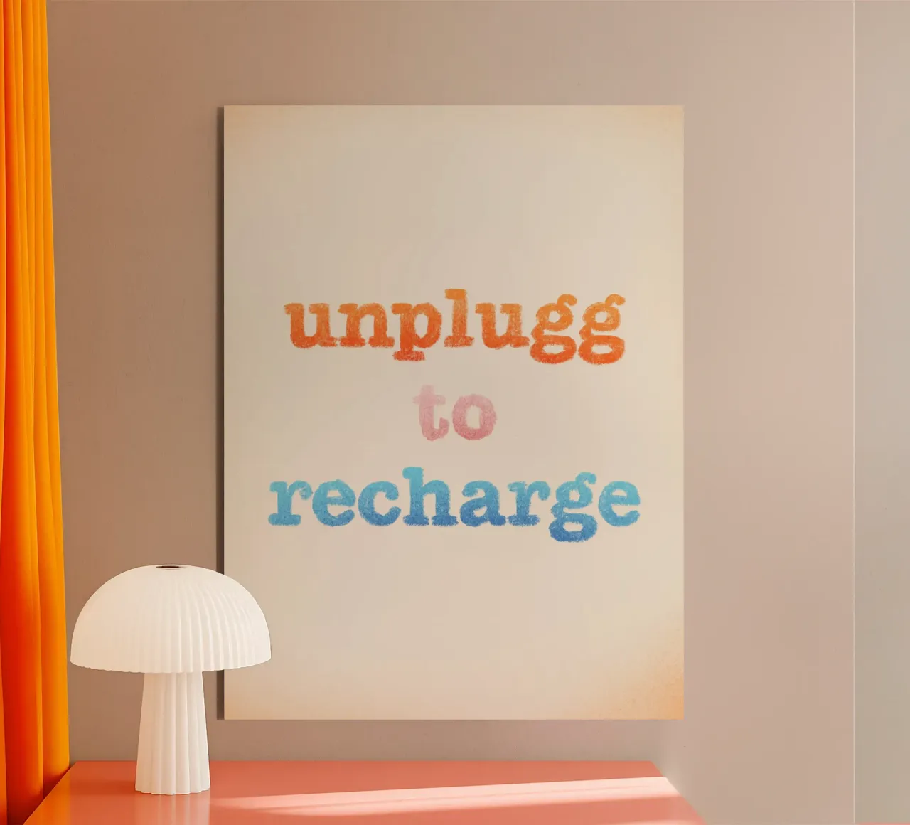 Unplugg to Recharge alluminio dibond da nicigabrieldesigns