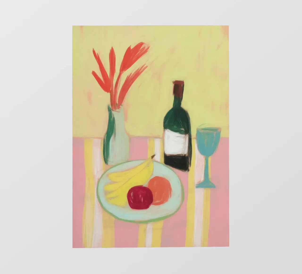Natura morta con frutta e vaso pellicola backlit da Bright Horizons