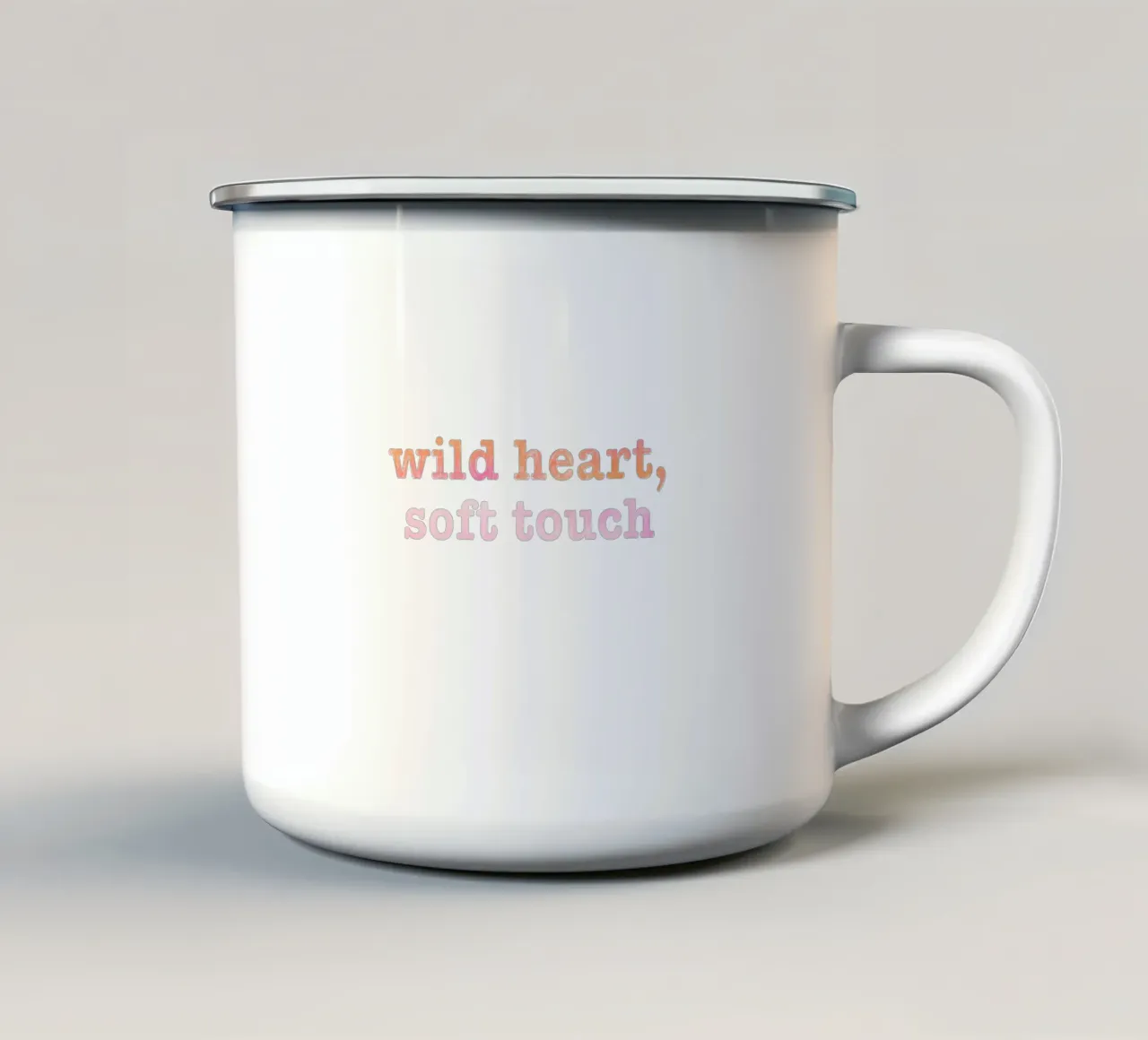 Wild heart, soft touch tazza in smalto da nicigabrieldesigns