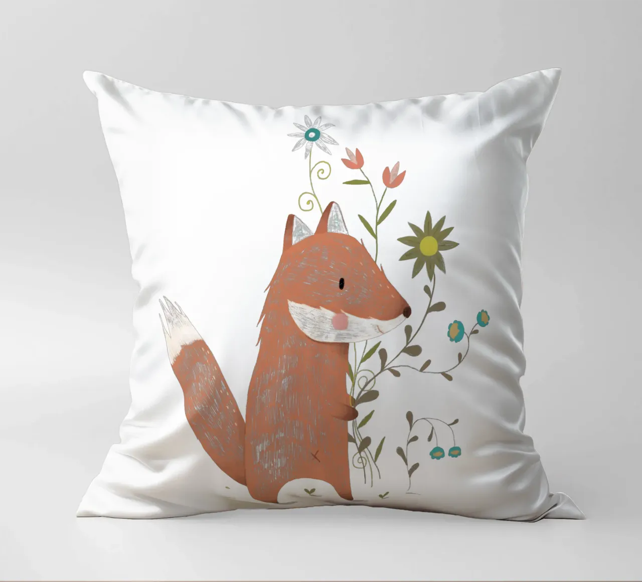 Judith Loske - Blumen Fuchs cuscino da The Artcircle